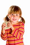 Girl holding dollars
