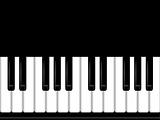 Piano Keyboard Black and White Background