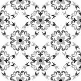 black and white seamless floral pattern