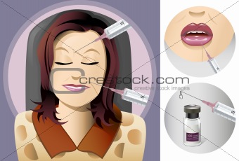 Woman getting a Botox treatment