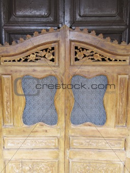 wooden door of Chinese design