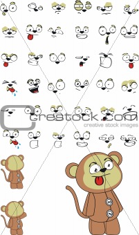monkey cartoon set
