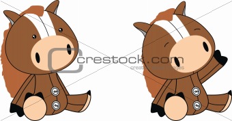 horse plush cartoon set11