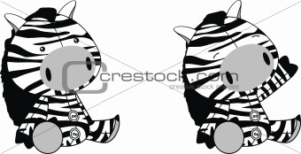 zebra plush cartoon set11