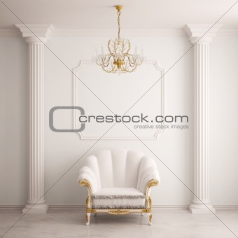Classical interior with an armchair