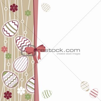 Easter greeting card with eggs