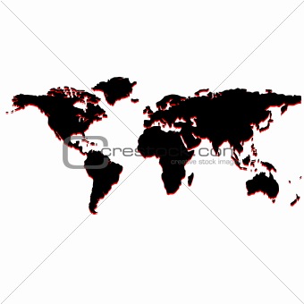 World+map+black+and+white+continents