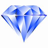 blue diamond isolated on white