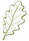 Leaf of oak tree 3, pictogram