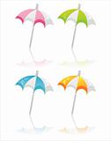 colorful umbrella icons