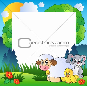 Spring frame with various animals