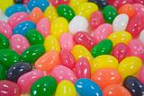 Easter jelly beans close up