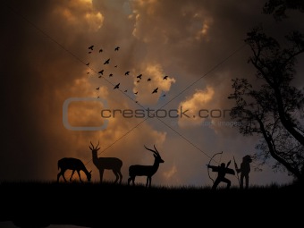 hunting antelope