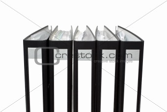Stack of binders