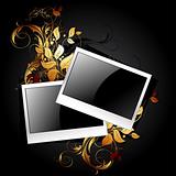 web icon photo frames with floral elements