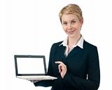 business woman with laptop