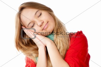 teenage girl sleeping