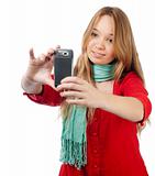 teenage girl with phone
