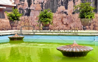Taman sari water castle green pool