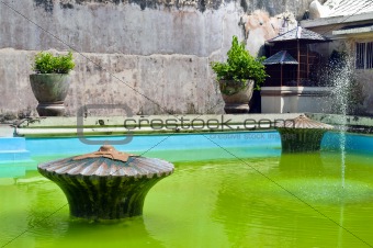 Taman sari water castle green pool