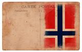 Vintage Flag  on Antique Postcard