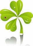 St. Patrick's background with clover, vector