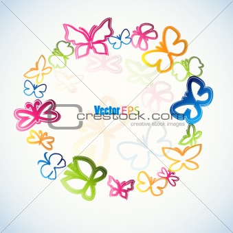 Colorful butterfly. Vector