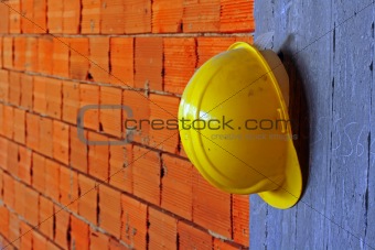 Builders yellow hard hat