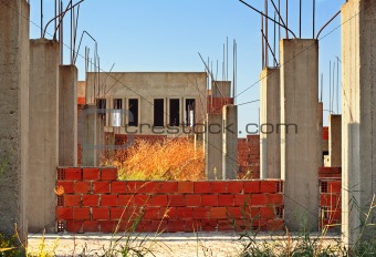 Old deserted building site