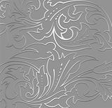 Wallpaper silver floral Background. Vector