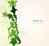 Floral green Background. Vector