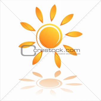abstract sun icon