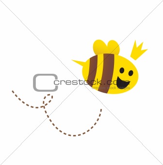 Mother / Queen bee isolated on white background