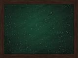green chalkboard snow