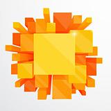 3d orange abstract background