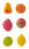 Colorful Marzipan in Fruit Shapes