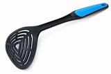 Plastic blackenning spoon with blue handle
