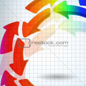 the abstract color arrow background