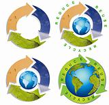  Clean environment - conceptual recycling symbol