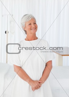 Happy  woman in a hospital