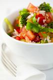 Colorful rice and vegetable salad