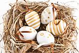 easter eggs in nest
