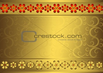 Gold vintage frame (vector)