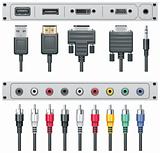 Vector video and audio connectors