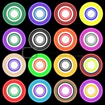 Disco Pattern colorful party circles
