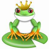 Red-Eyed Green Tree Frog Prince with Crown