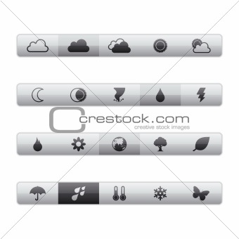Interface Icons - Weather and Climate Gray