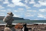 doolin beach rock stacks with child exploring