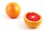 Two fresh grapefruit