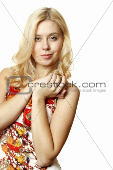 Young woman smiles